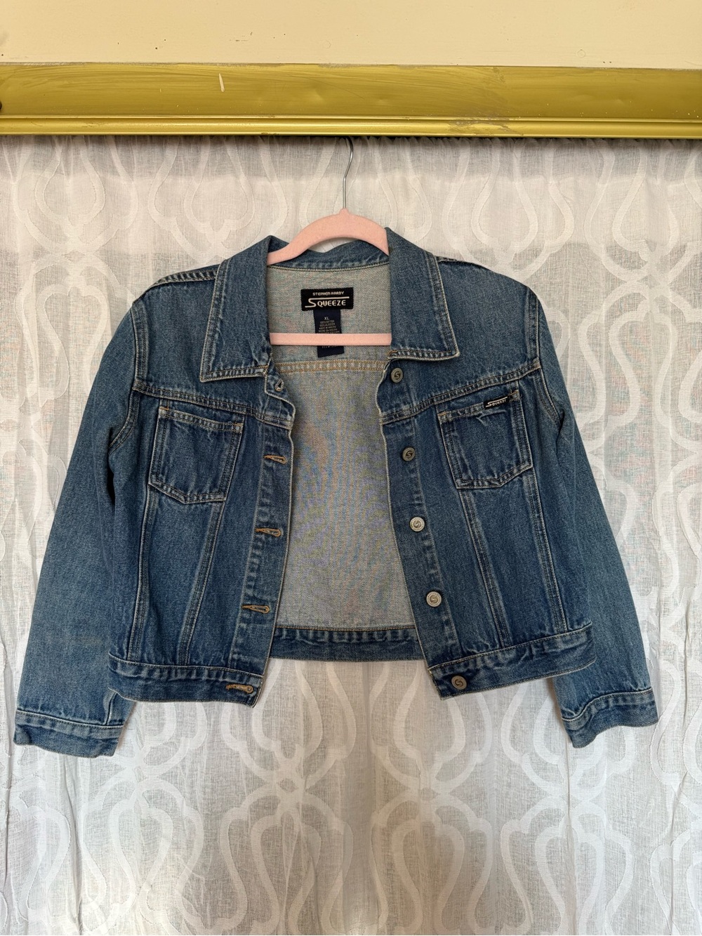 Squeeze Blue Denim Crop Jacket